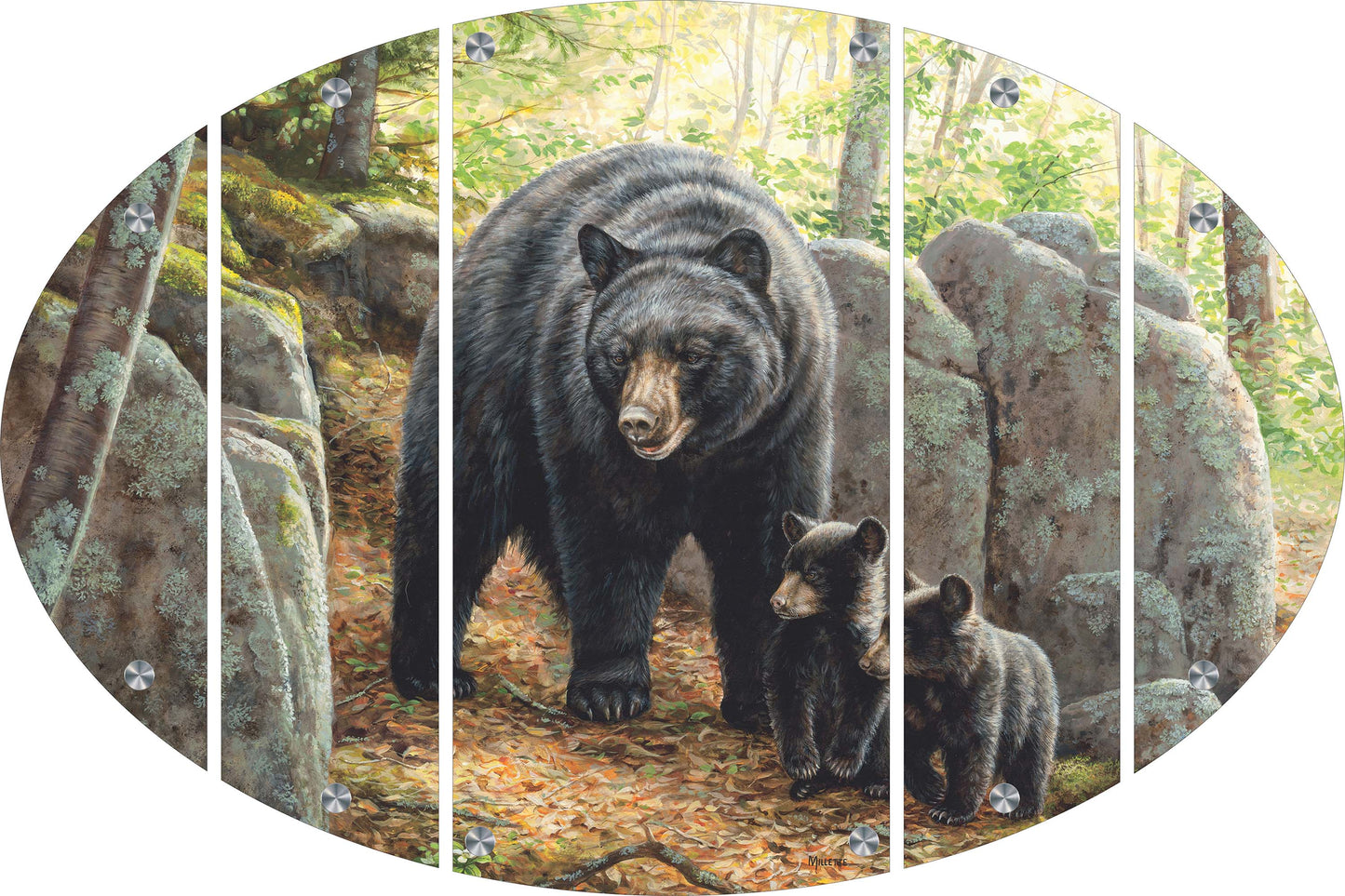 Northwoods Springtime - Black Bears Acrylic Wall Art & Home Decor
