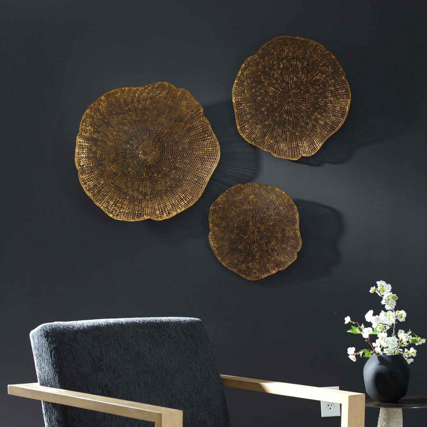 Radiance Gold Metal Wall Decor (Set of 3)