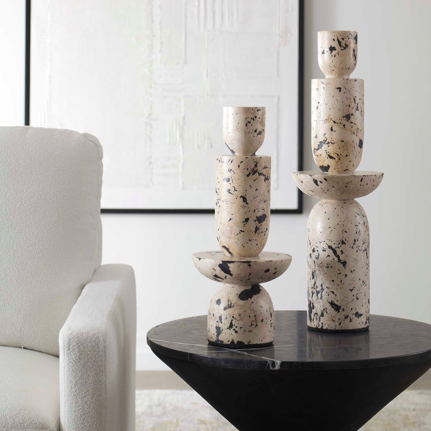 Nouveau Tower Sculptures (Set of 2)