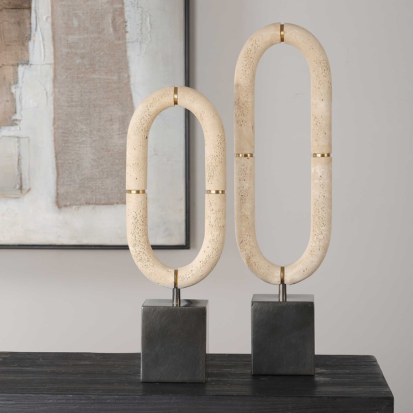 Oval Sculptures Fusion (Set of 2)
