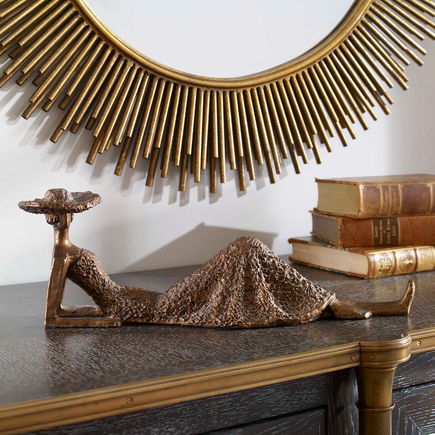 Summer Days - Antique Bronze Sculpture