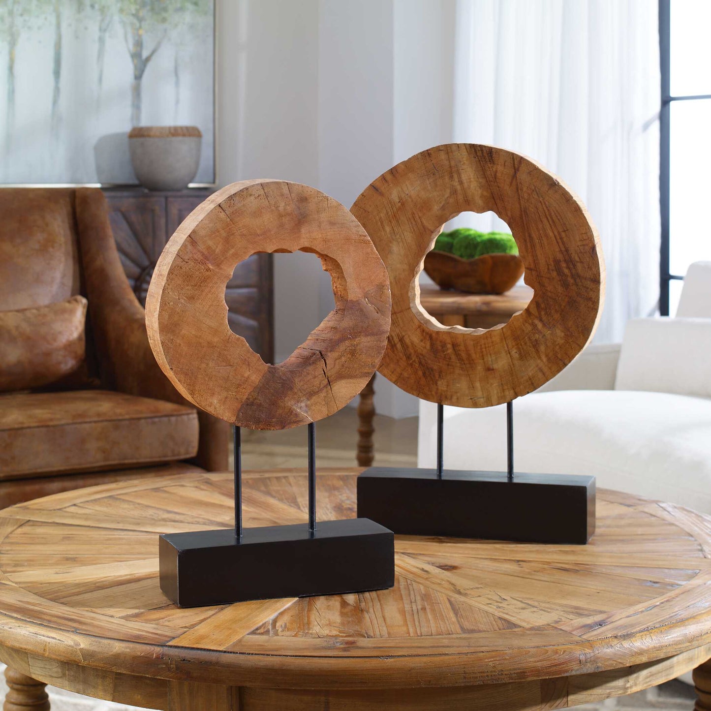 Ashlea - Wooden Sculpture (Set of 2)