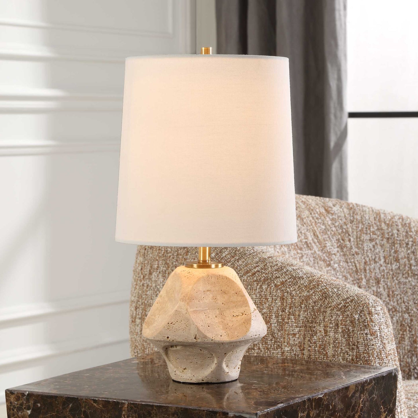 Indent Travertine - Accent Lamp
