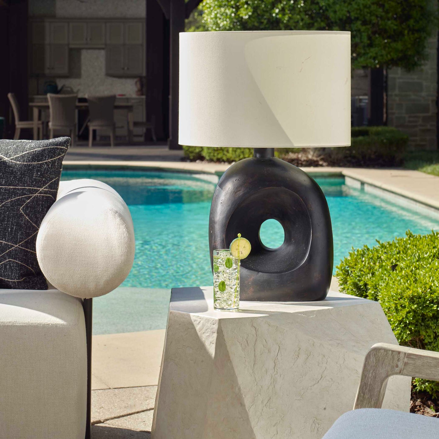 Peephole - Outdoor Bronze Table Lamp