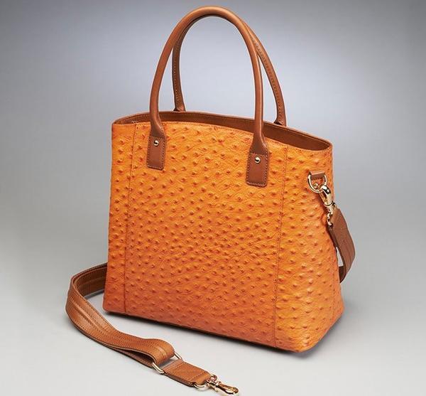 Town Tote Concealed Carry Purse USA Cowhide - Orange