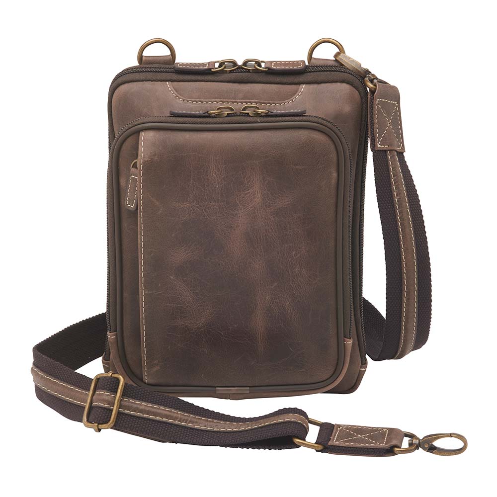 Crossbody Shoulder Pouch Concealed Carry Bag Buffalo - Brown