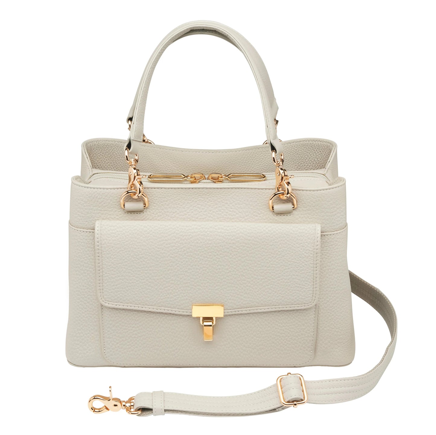 Avenue Large Satchel Concealed Carry Bag - Bone