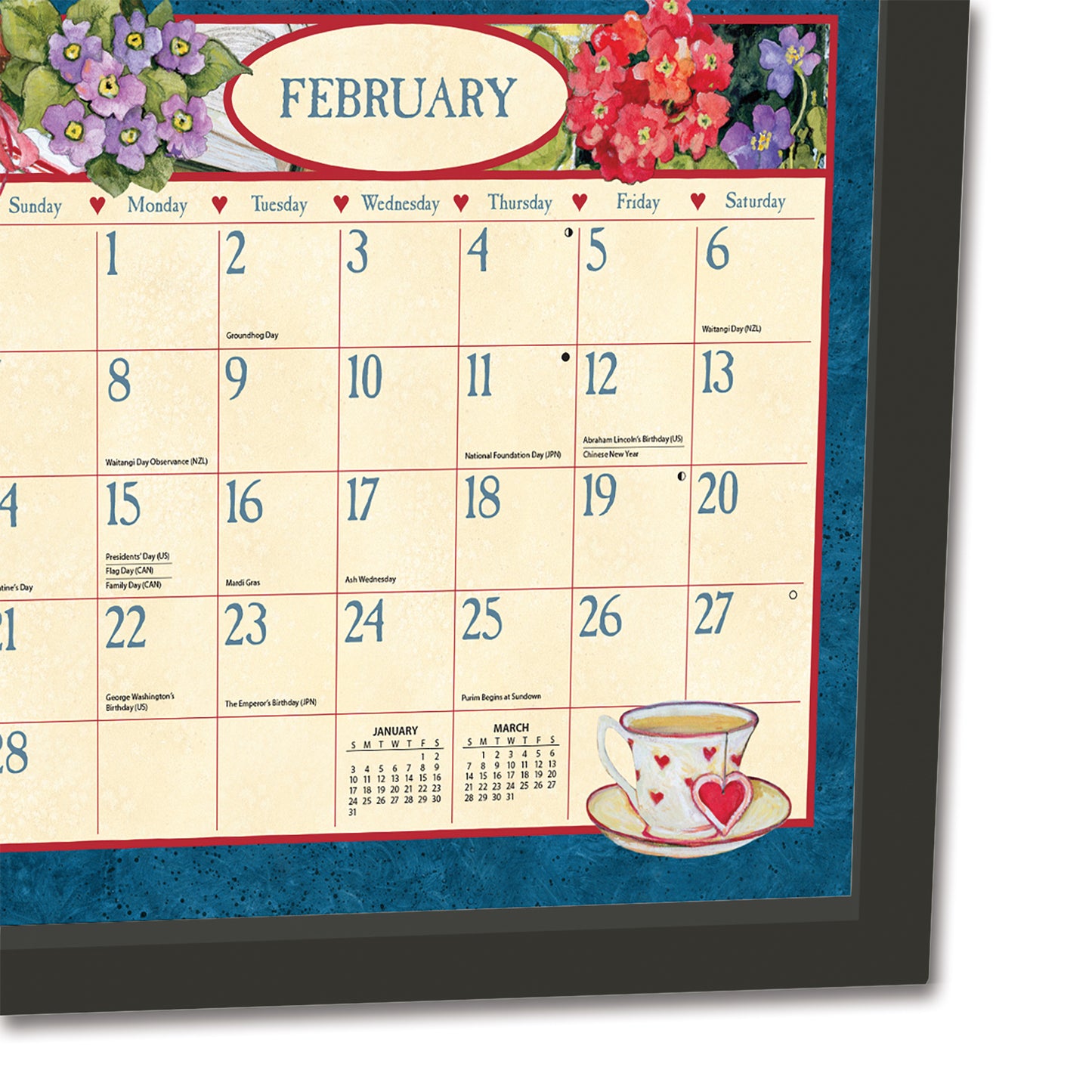 Black - Contemporary Calendar Frame