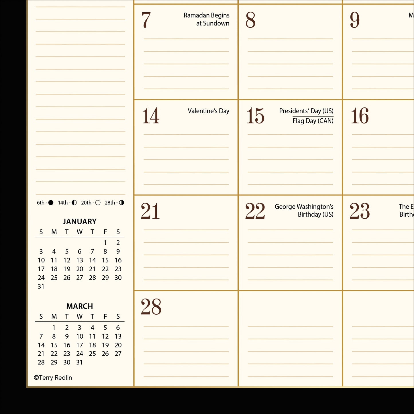 Terry Redlin 2027 - 11" x 17" Deskpad Calendar