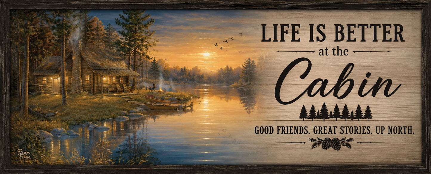 A Peaceful Place - 12" x 30" Wood Sign