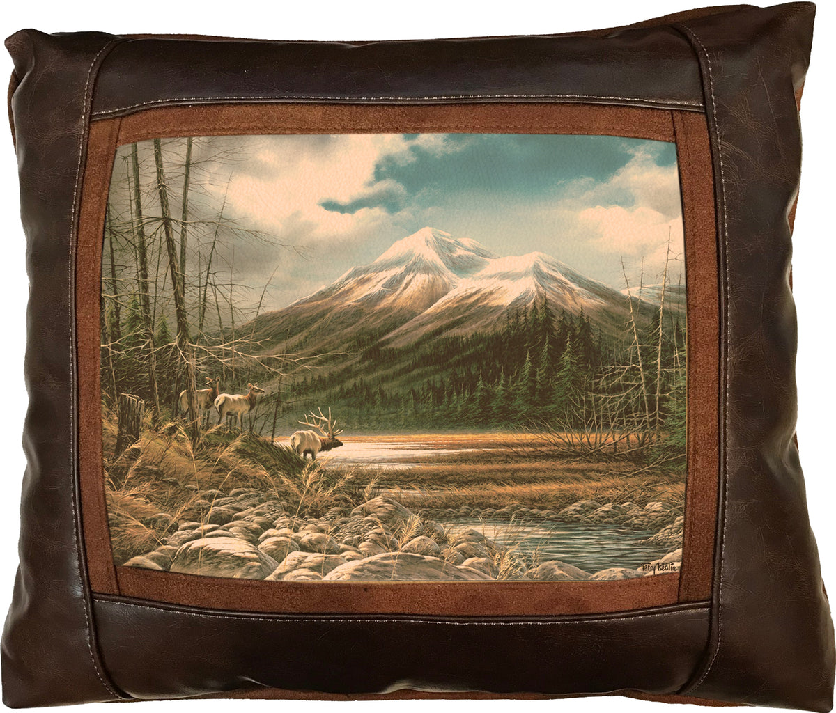 The Master's Domain - 15" x 17" Leather Pillow