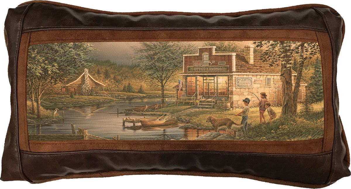 Summertime - 10" x 18" Leather Pillow