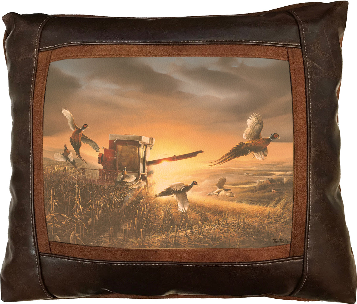 Evening Surprise - 15" x 17" Leather Pillow