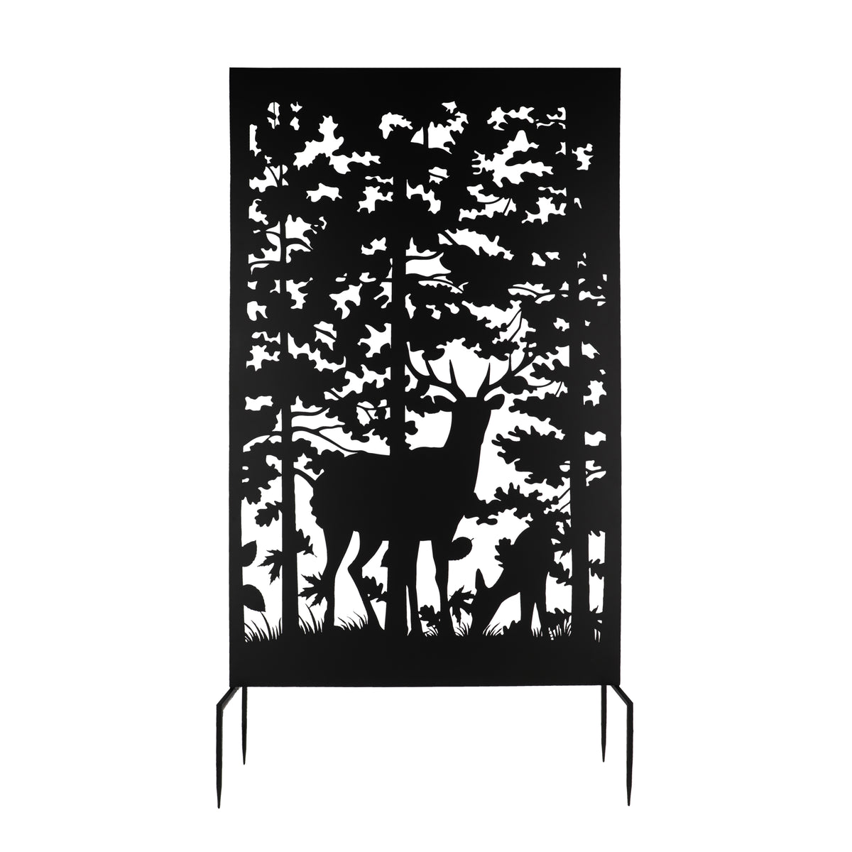 Deer Design - Privacy Screen Metal (Black)