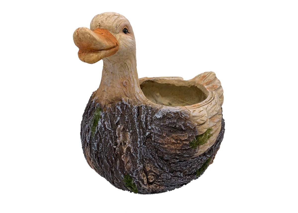 Faux Wood Duck - Planter, MGO