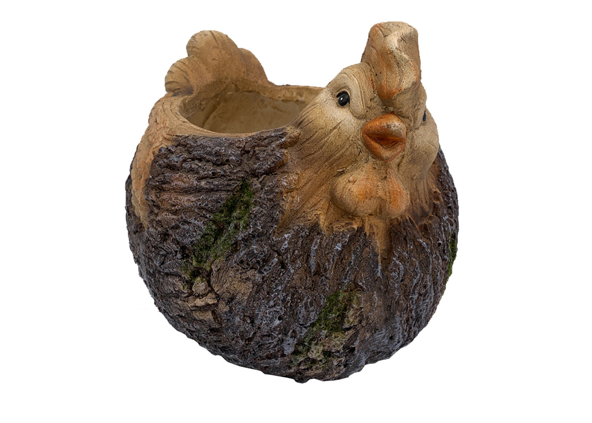 Faux Wood Hen - Planter, MGO