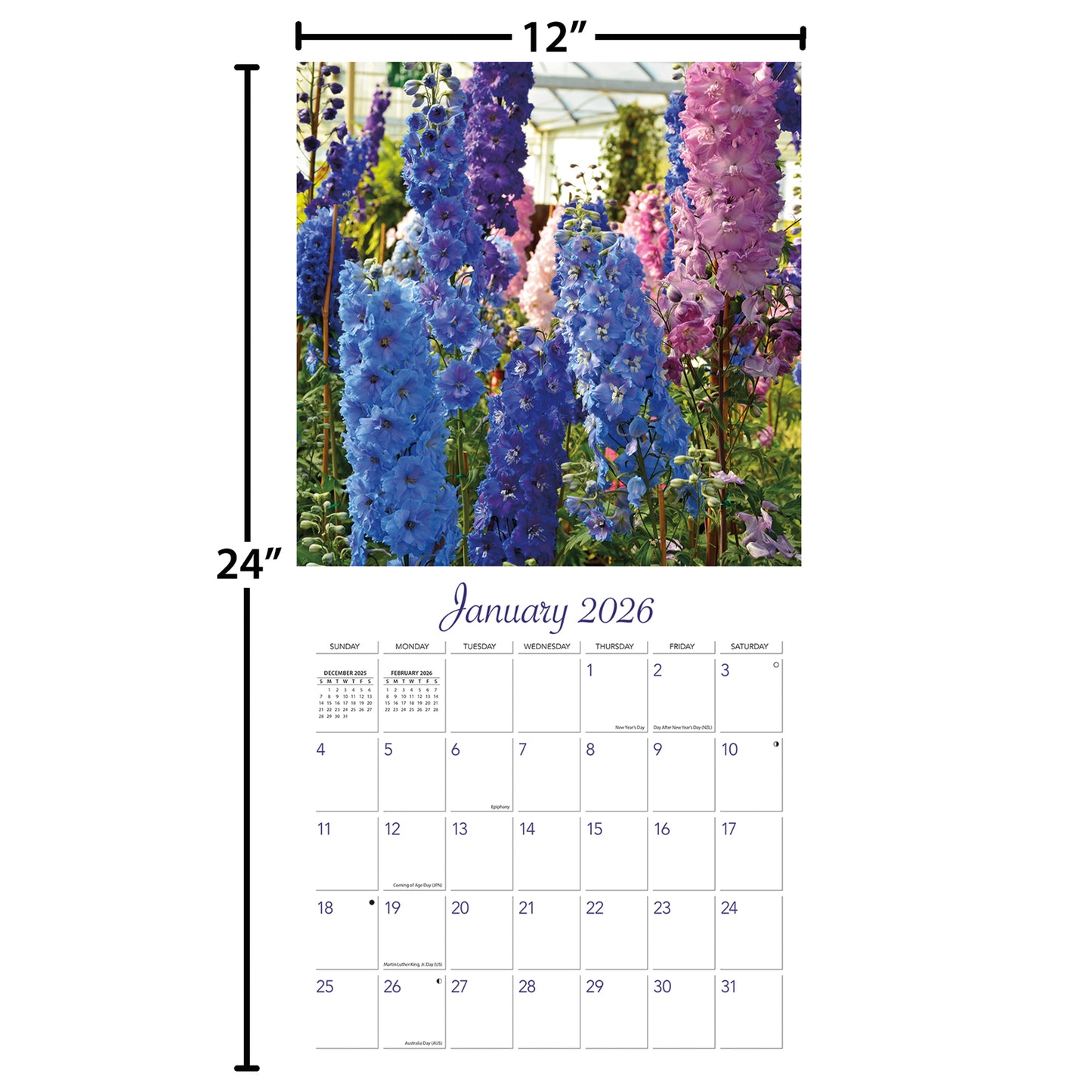 Flowers 12" x 12" - Photo Wall Calendar