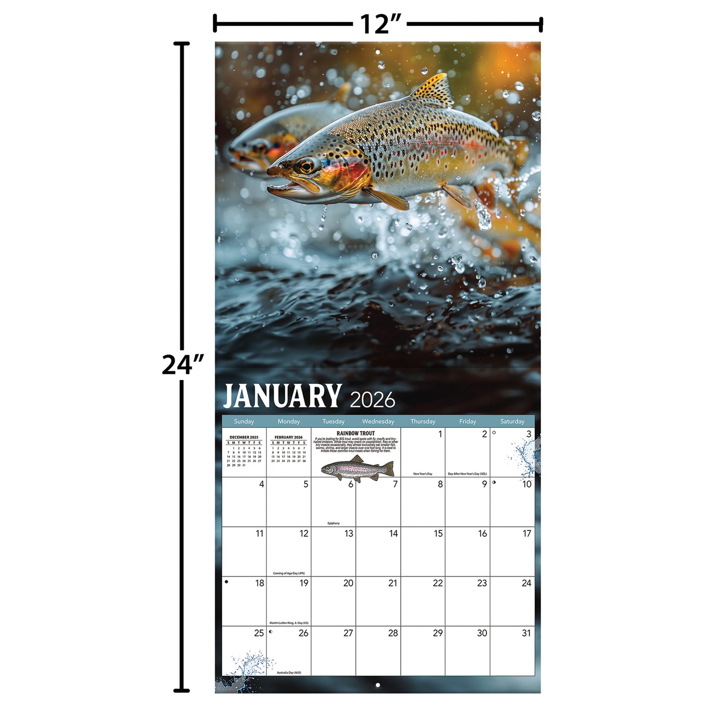 Fish On! 12" x 12" - Photo Wall Calendar