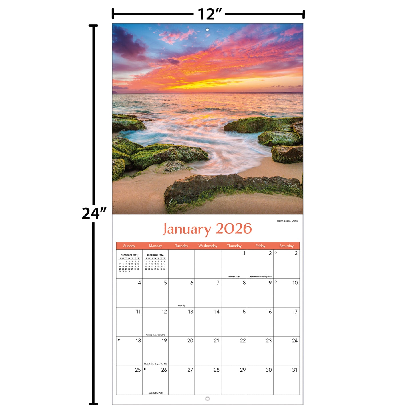 Hawaii 12" x 12" - Photo Wall Calendar