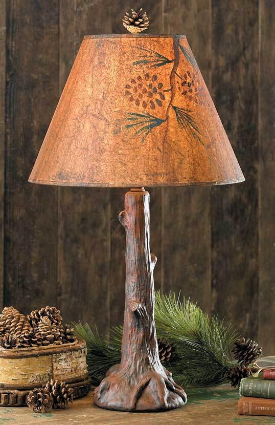 Rustic Tree Trunk - Table Lamp