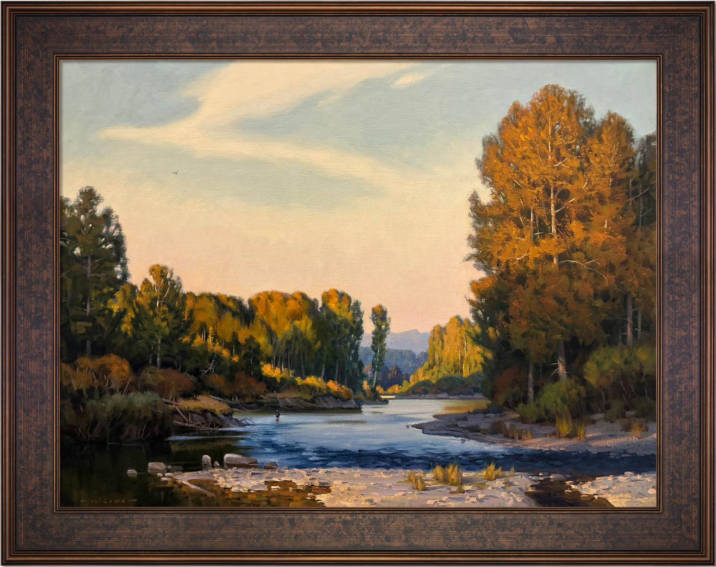 *Original* Autumn Evening Snoqualmie River by Jim Lamb 30" x 40"