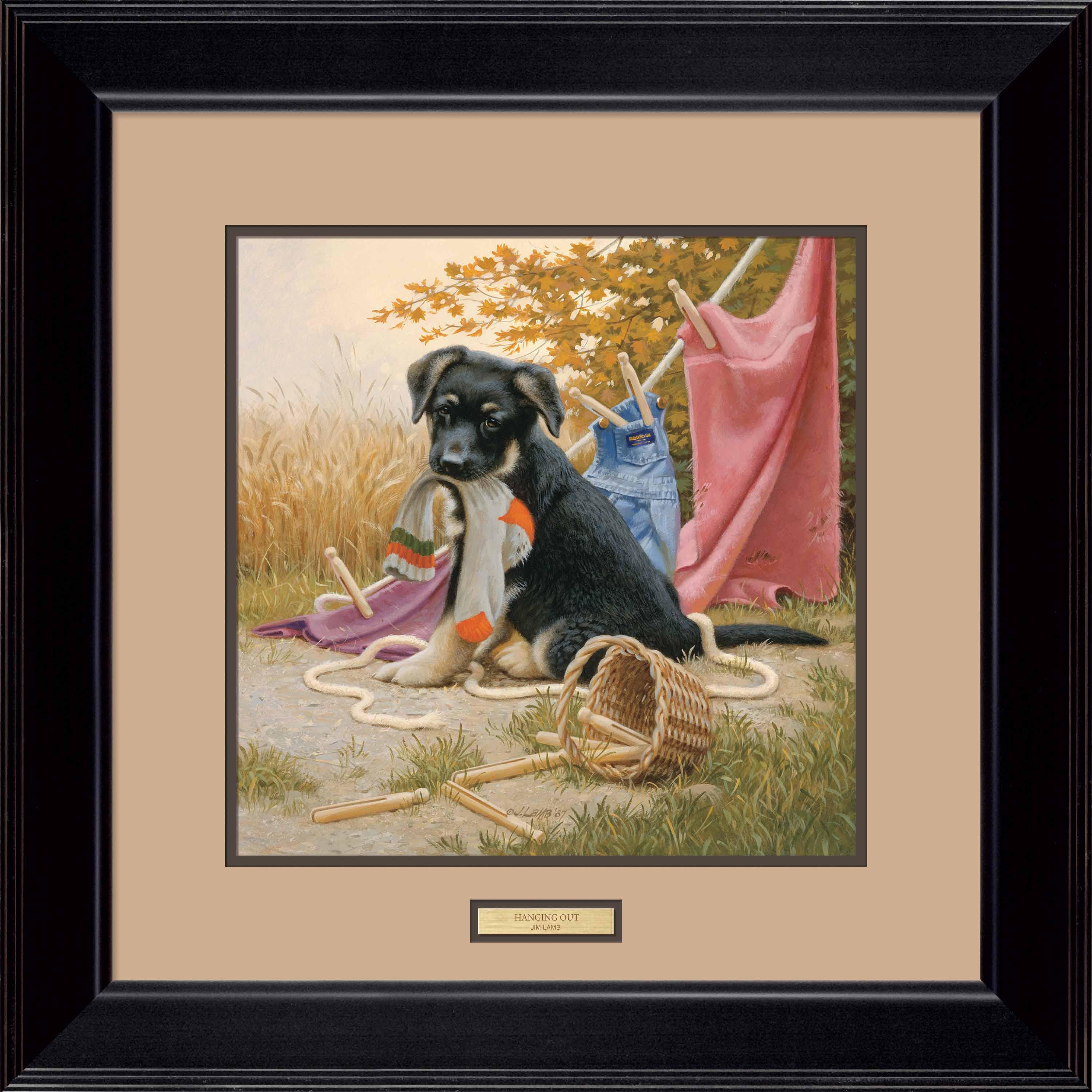 Hanging Out—German Shepherd Puppy - Limited Edition Paper Limited