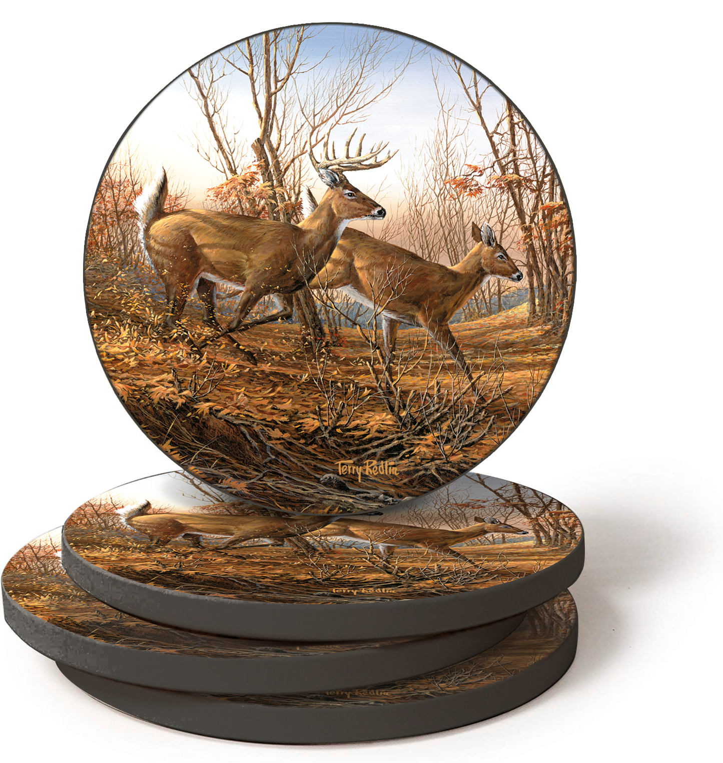 AUTUMN RUN COASTERS SET/4