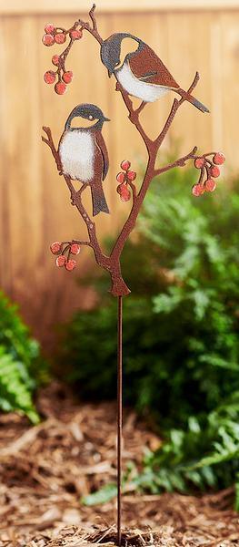 Chickadees - Garden Stake