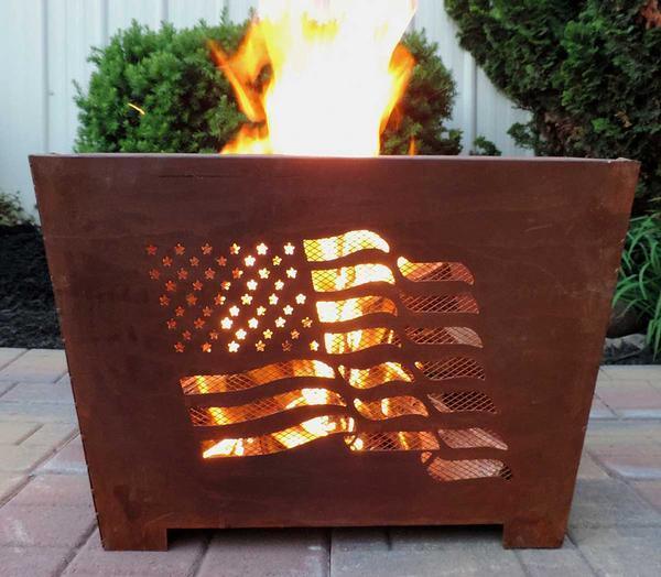 American Flag - Fire Pit