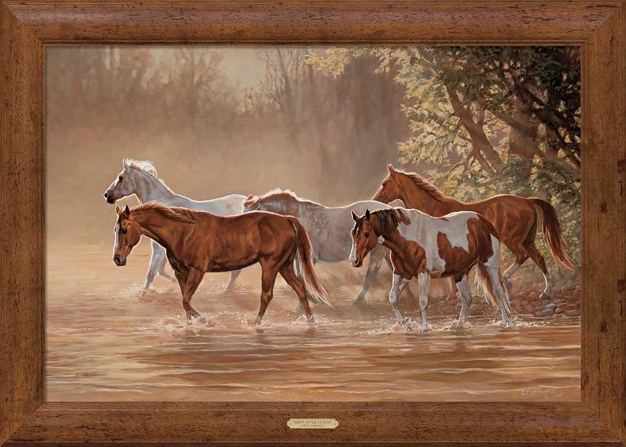 Misty River - 24" x 36" Framed Gallery Canvas