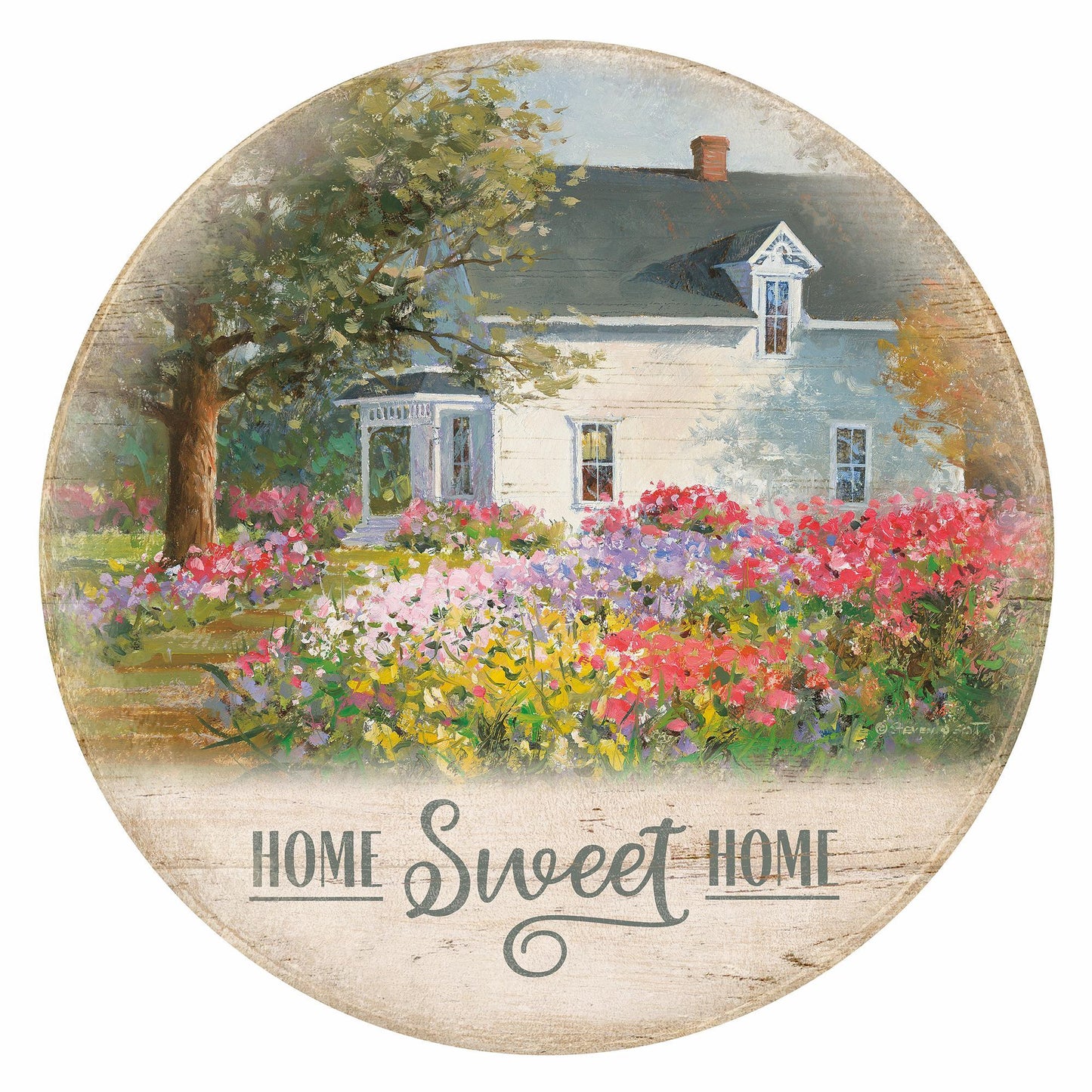 Home Sweet Home - 21" Round Wood Sign