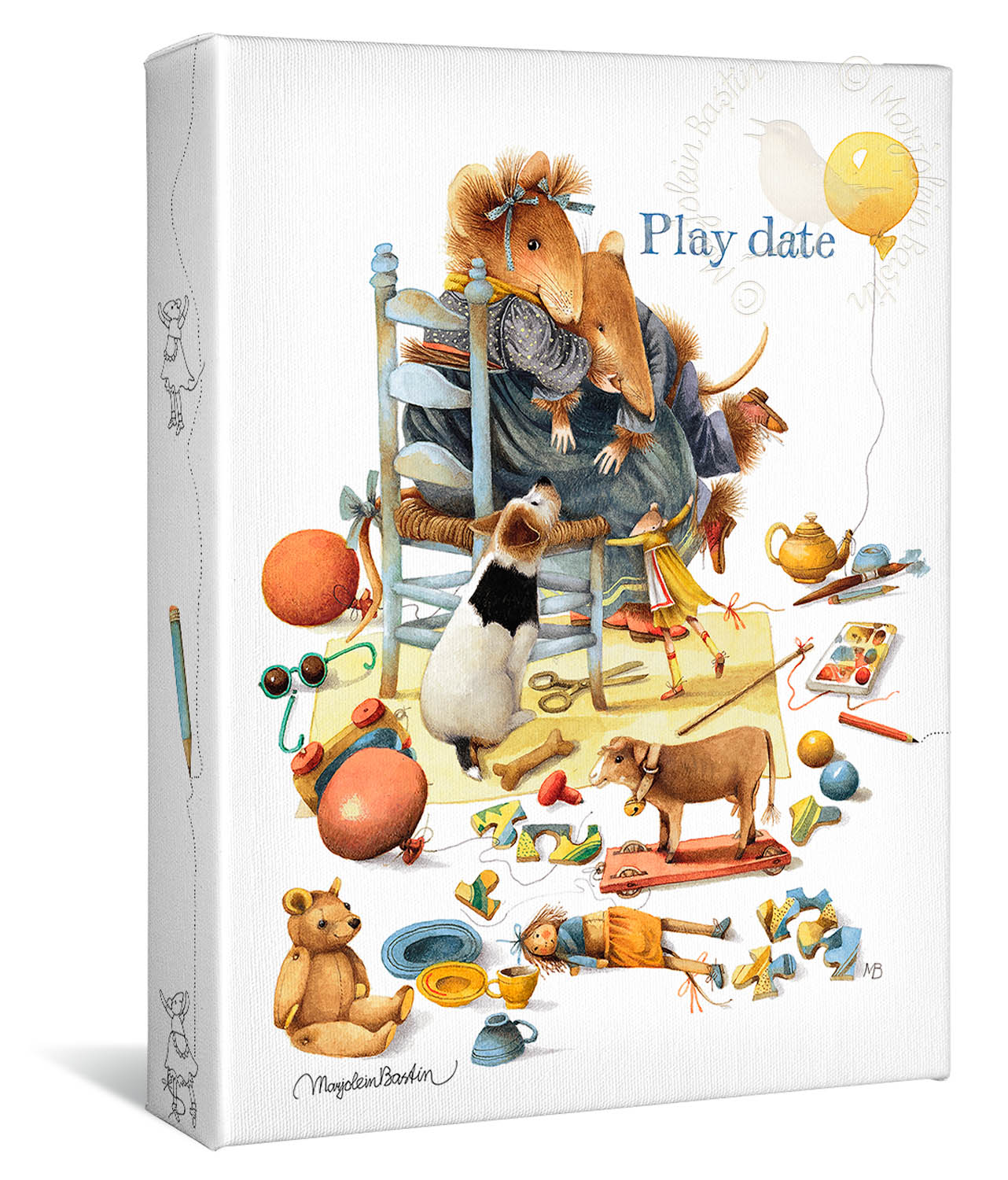 Play Date - 12" x 9" - Gallery Wrapped Canvas