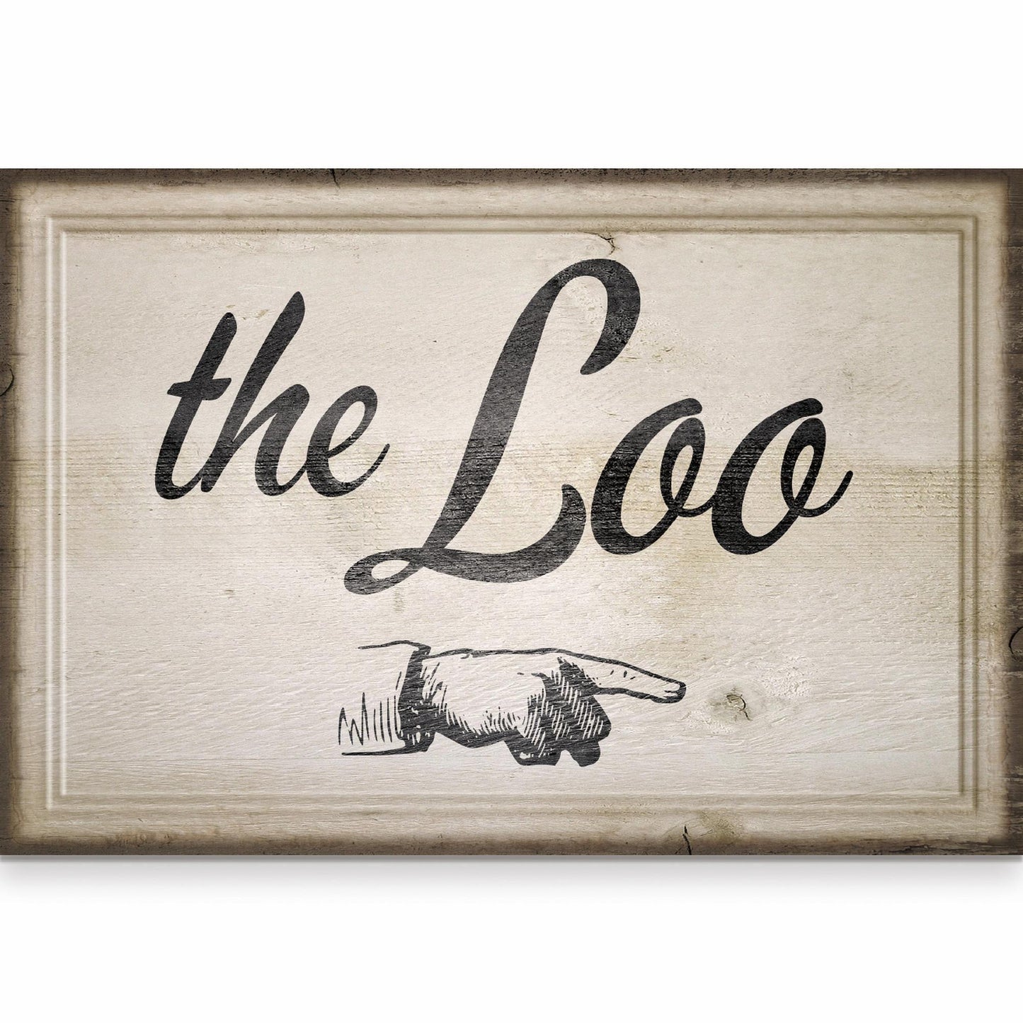 The Loo - 12" x 18" Wood Sign