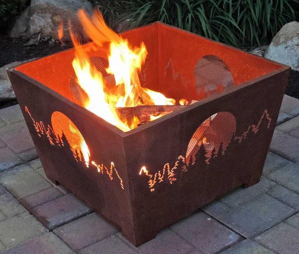 Trees and Moon - Fire Pit