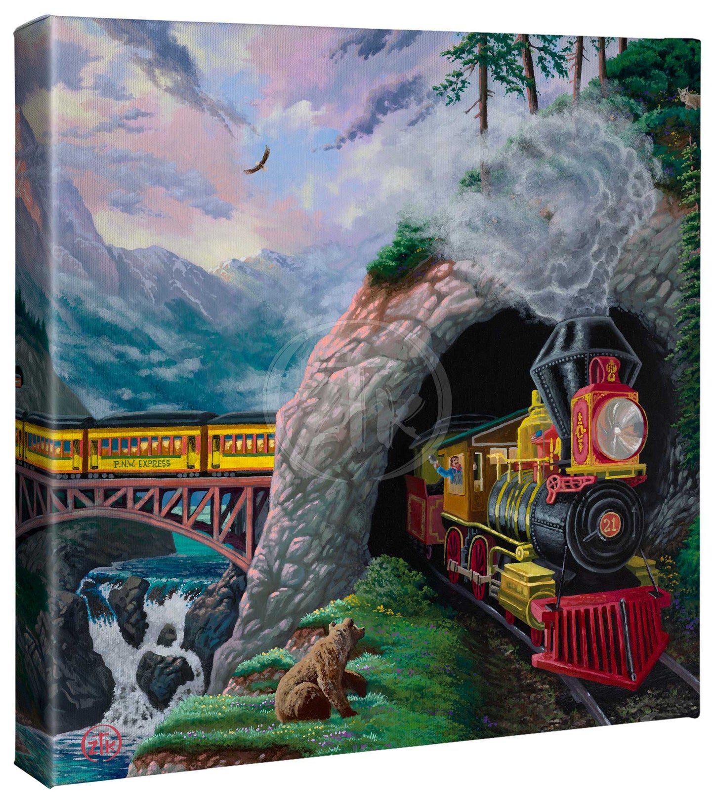 Thunder in the Mountains - 14" x 14" Gallery Wrapped Canvas