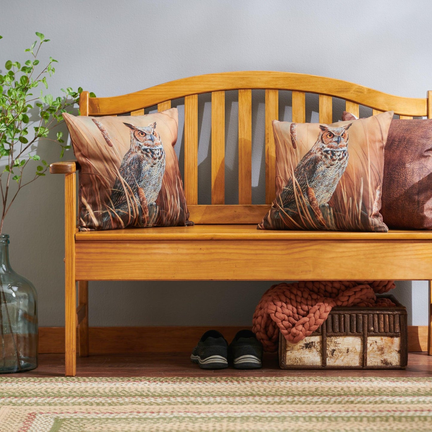 Great Horned Owl 18" Decorative Pillow - Wild Wings