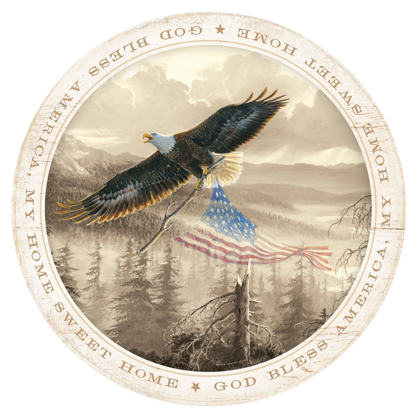 Rebuilding America - Eagle Lazy Susan Turntable - Wild Wings