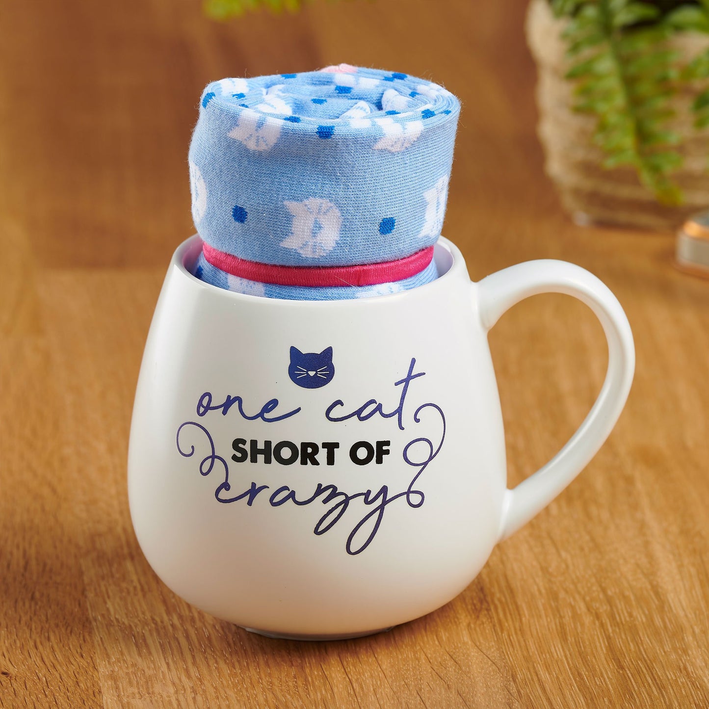 One Cat Short of Crazy Mug & Sock Gift Set - Wild Wings