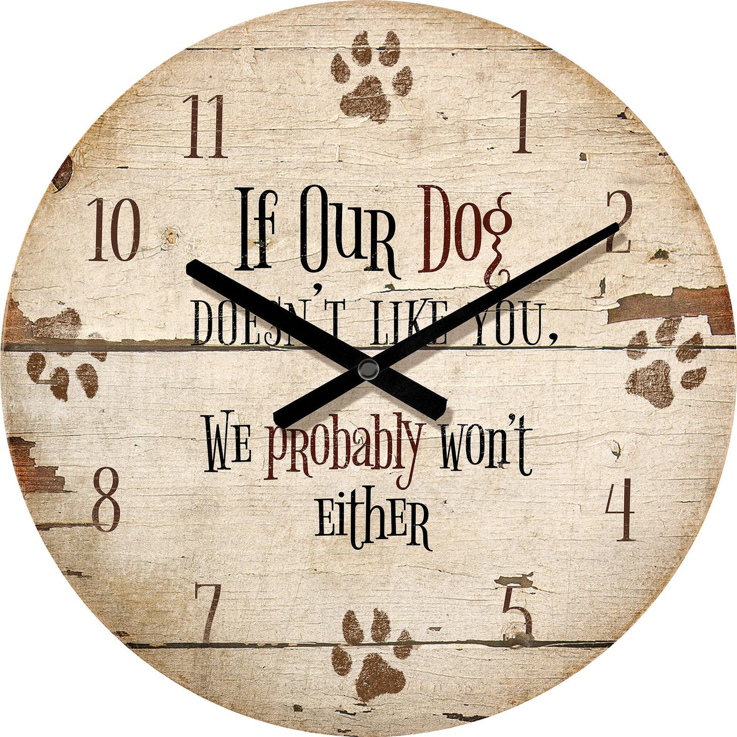 Dog Like You 21" Round Clock - Wild Wings
