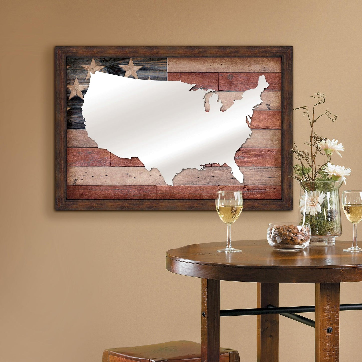 USA Flag Large Decorative Mirror - Wild Wings