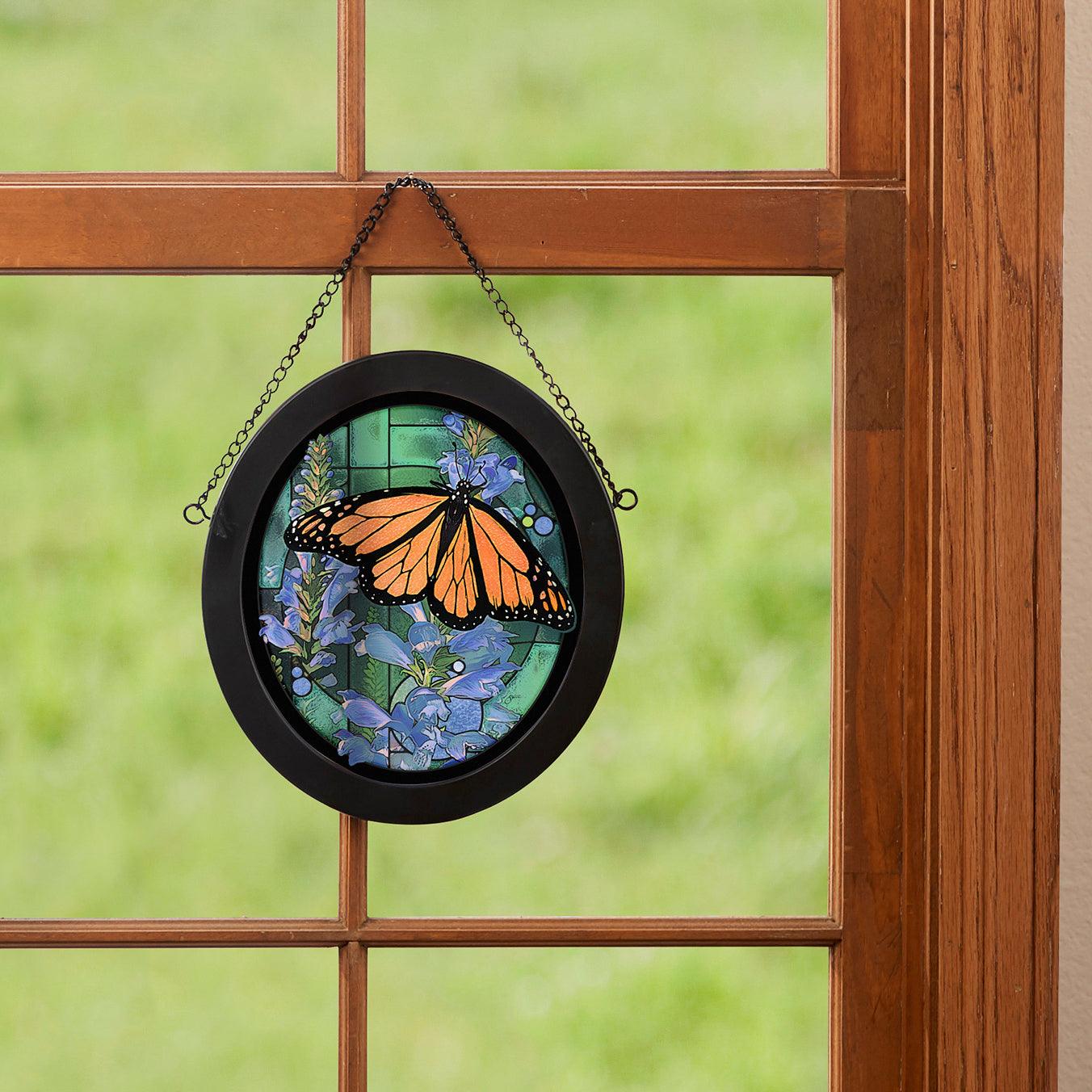 Monarch Butterfly Stained Glass Art - Wild Wings