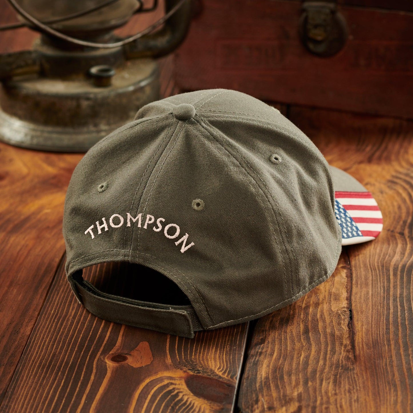 Personalized Patriotic Khaki Deer Personalized Cap - Wild Wings