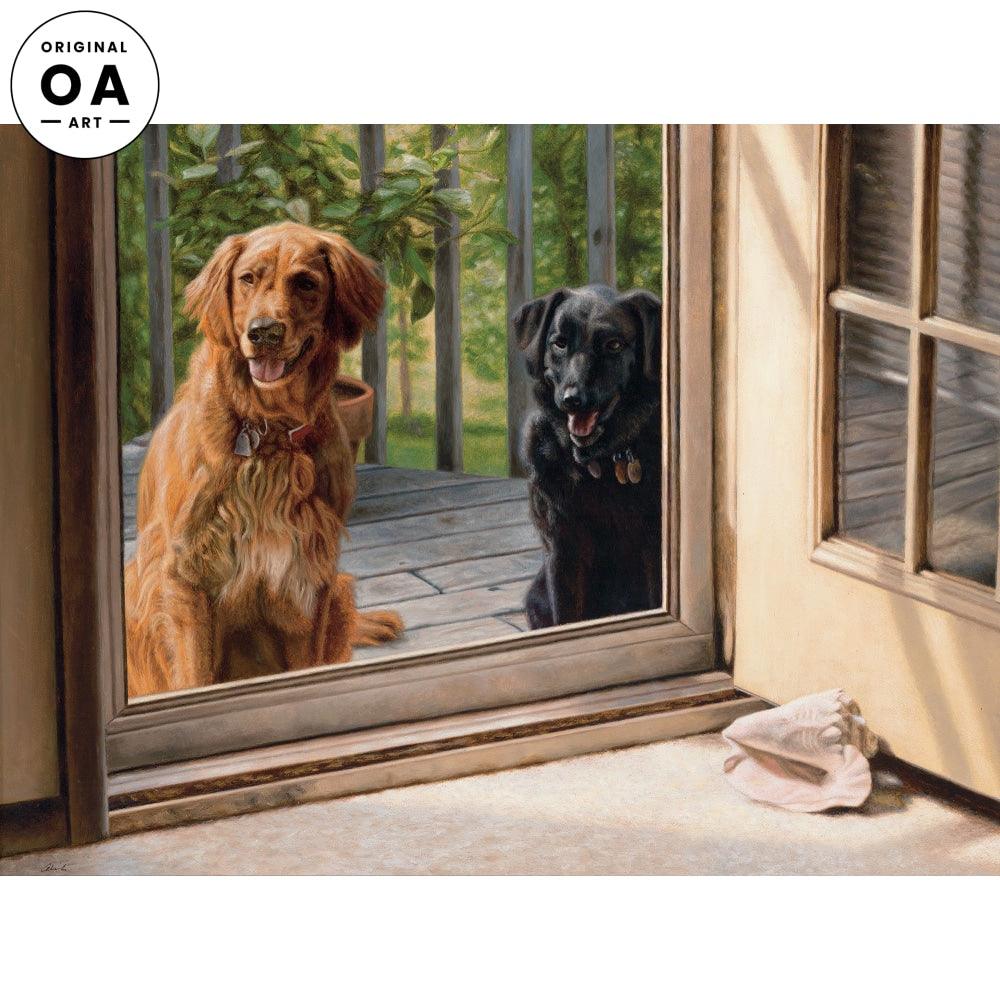 Barbarians at the Gate—Dogs Original Oil Painting - Wild Wings