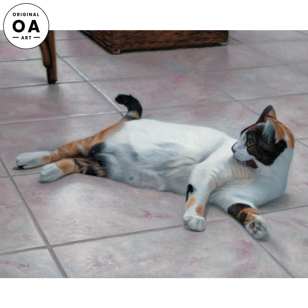 Cleopatra—Queen of the Tile—Cat Original Oil Painting - Wild Wings