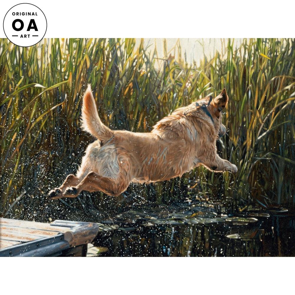 Dog Days—Yellow Lab Original Oil Painting - Wild Wings