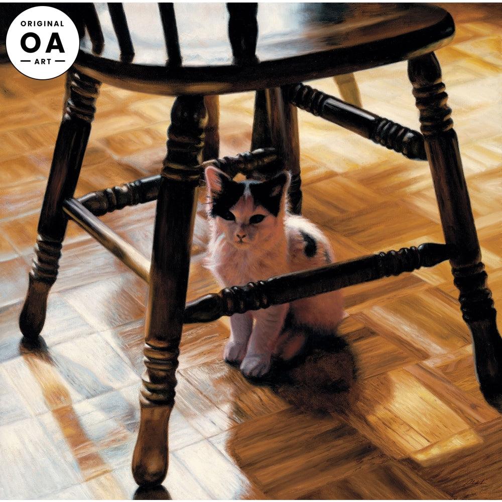 The Prisoner—Cat Original Oil Painting - Wild Wings