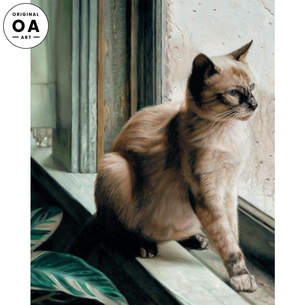 Stormy Weather—Cat Original Oil Painting - Wild Wings