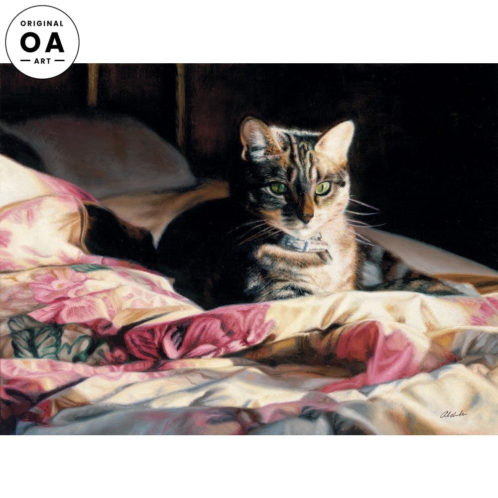 Dreaming of Africa—Cat Original Oil Painting - Wild Wings