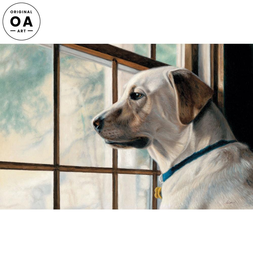 School Bus—Yellow Lab Original Oil Painting - Wild Wings