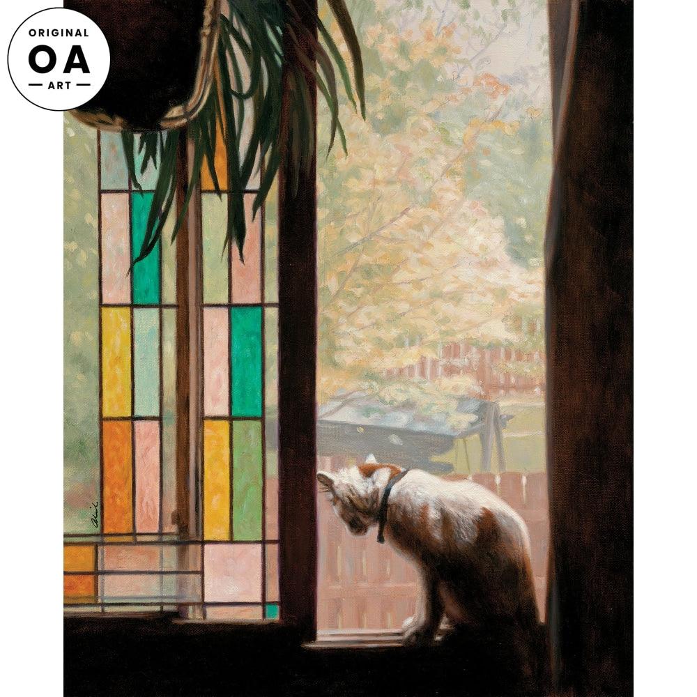 Summer Breeze—Cat Original Oil Painting - Wild Wings